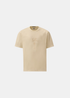 T-shirt en coton mercerisé blanc C.P. Company avec logo British Sailor brodé ton sur ton sur la poitrine