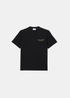 Packshot de face du t-shirt Lacoste noir avec l&