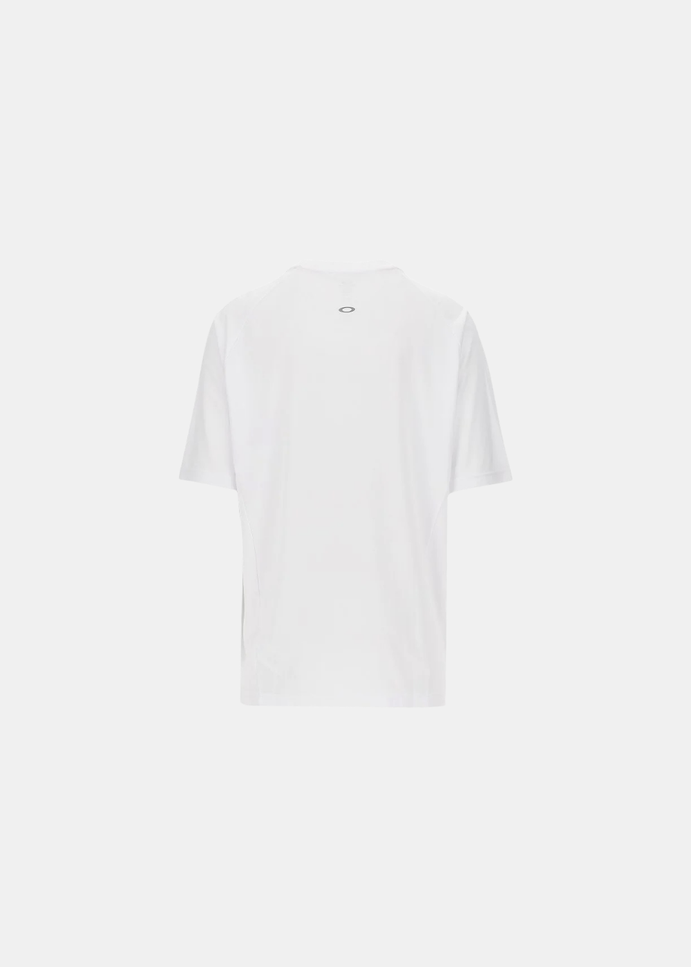 Packshot dos du t-shirt Oakley FGL Union 6.7 en viscose blanc avec logo Ellipse gris