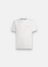 T-shirt C.P. Company blanc en coton, coupe regular, petit logo sur la poitrine.