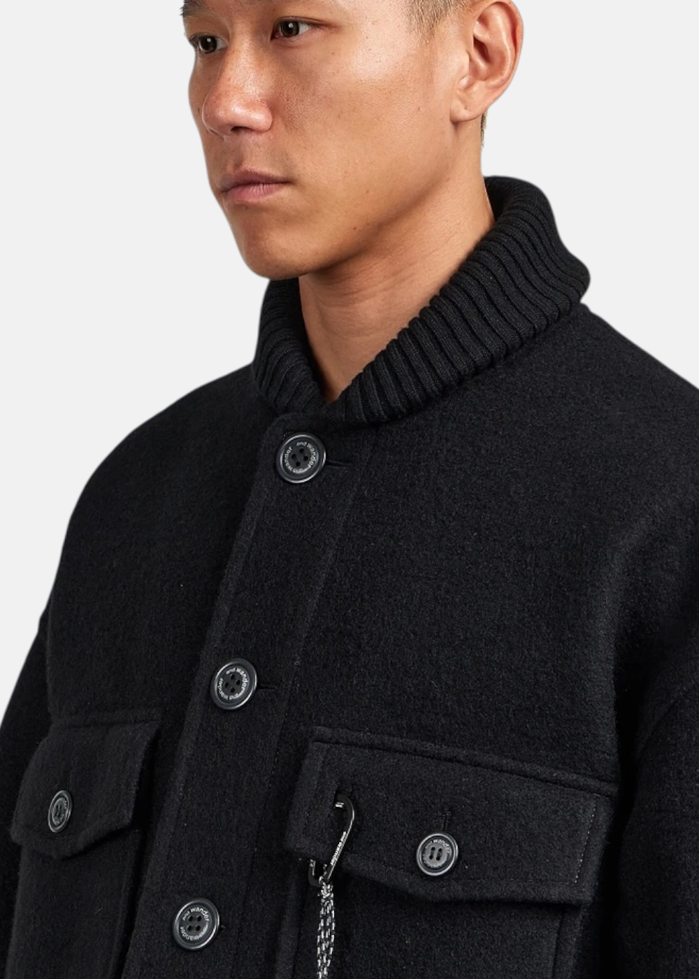 veste polaire and wander high loft fleece vue detail du col - matiere et texture visible