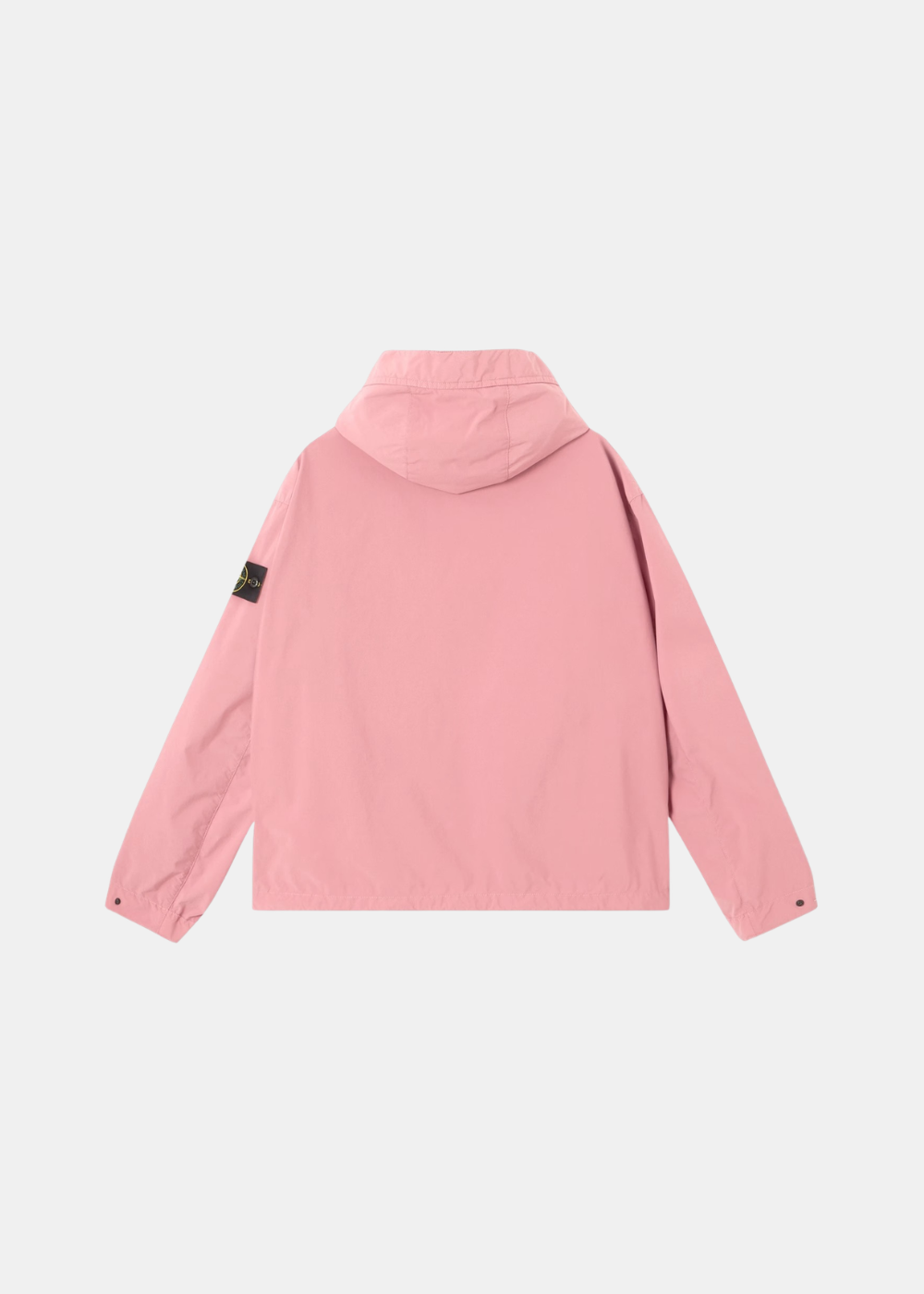 Veste à capuche Homme Stone Island en Poly-TC rose vue de dos sur fond blanc.