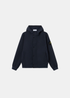 Chaqueta con capucha para hombre Stone Island Light Soft Shell-R azul marino vista frontal