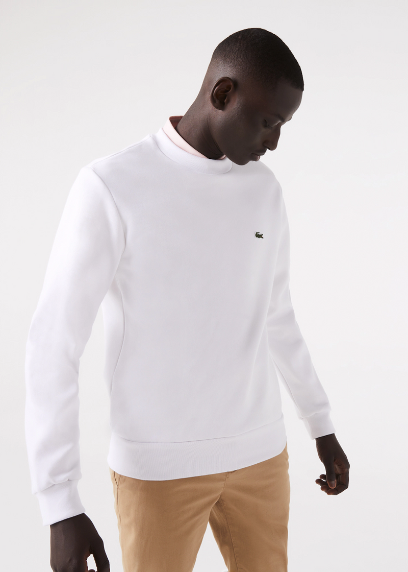 Sweat-shirt Lacoste iconique blanc