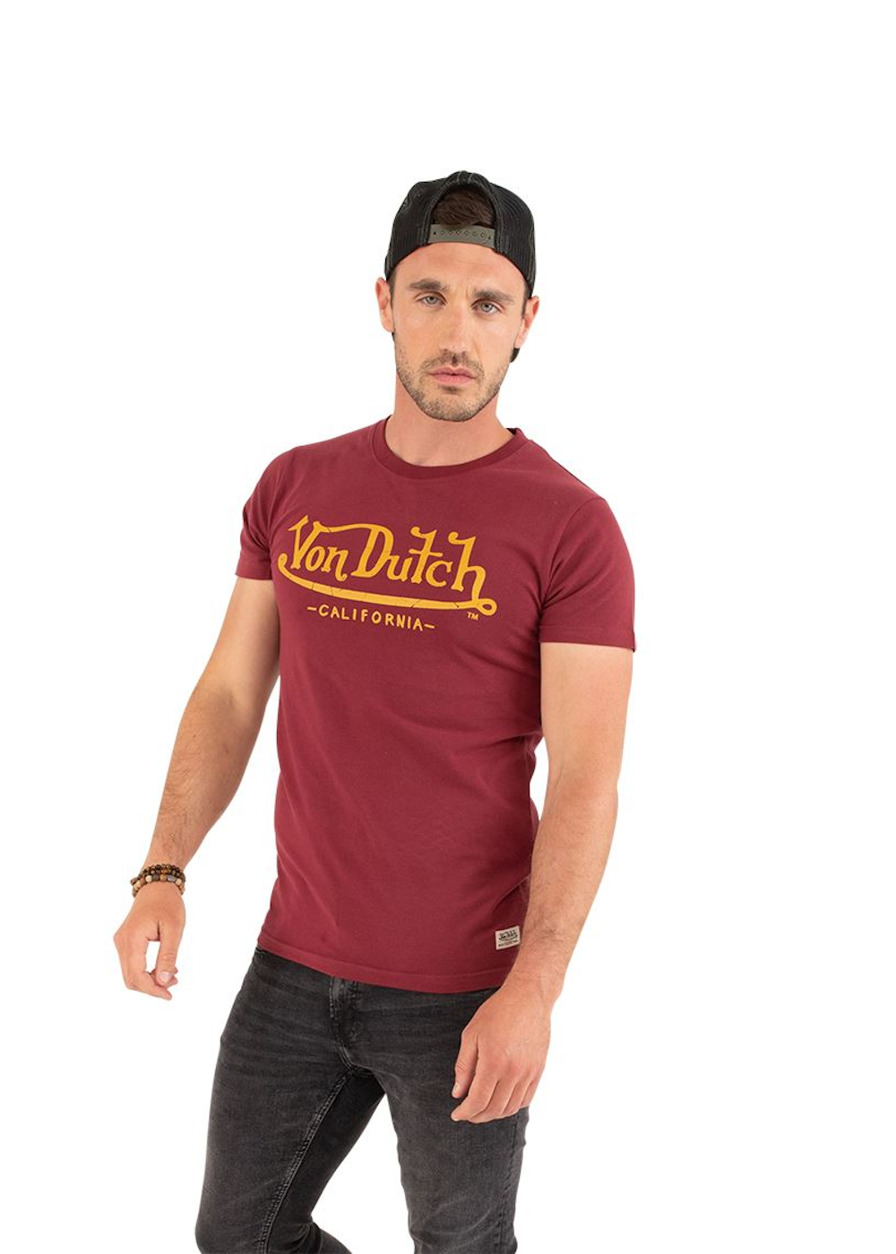 T-shirt Von dutch signature  rouge