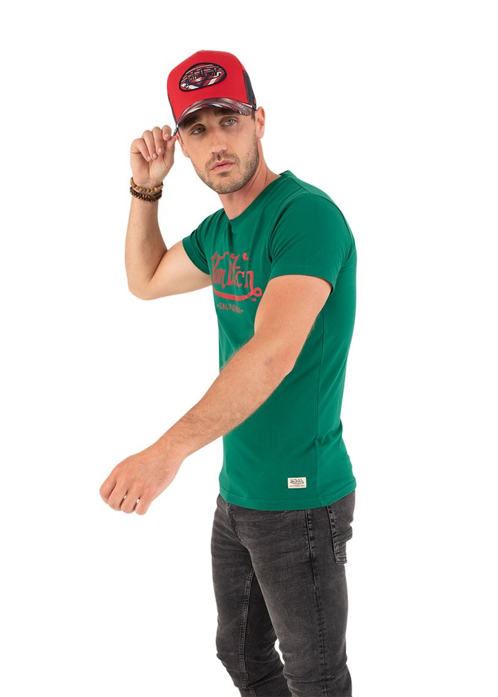 T-shirt Von dutch signature  vert