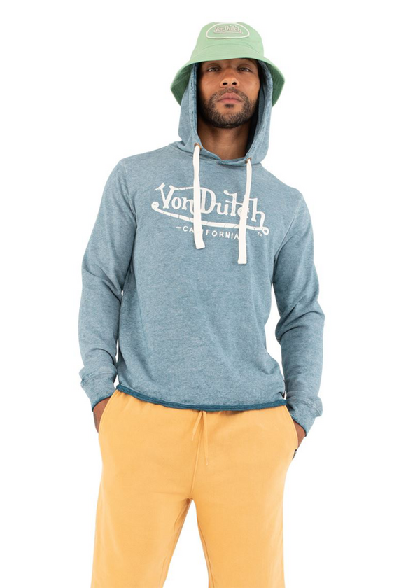 Sweat à capuche Von Dutch bleu gris