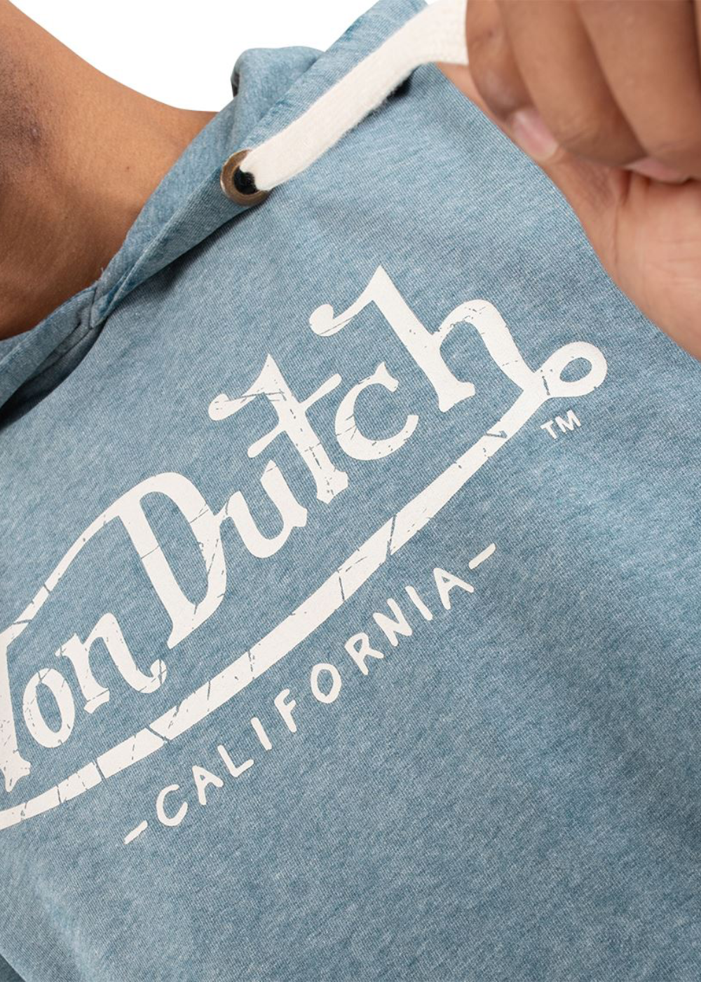 Sweat à capuche Von Dutch bleu gris